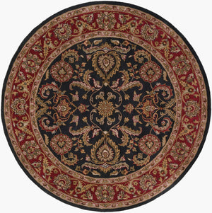 Livabliss Middleton Hand Tufted Wool Area Rug Traditional Pattern for Entryway or Bedroom Red, Navy 8' x 8' AWHY2061-8RD
