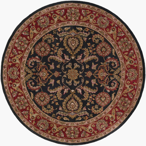 Livabliss Middleton Hand Tufted Wool Area Rug Traditional Pattern for Entryway or Bedroom Red, Navy 8' x 8' AWHY2061-8RD