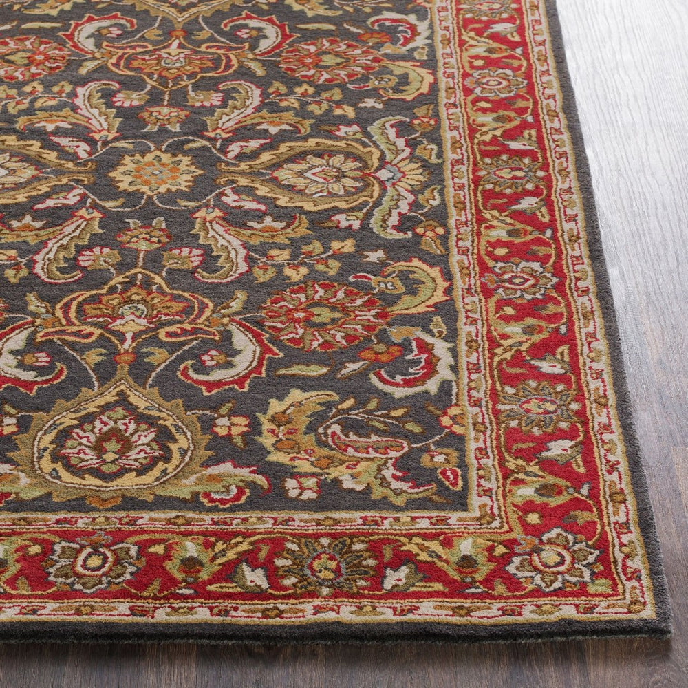 Livabliss Middleton Hand Tufted Wool Area Rug Traditional Pattern for Entryway or Bedroom Red, Navy 8' x 8' AWHY2061-8RD
