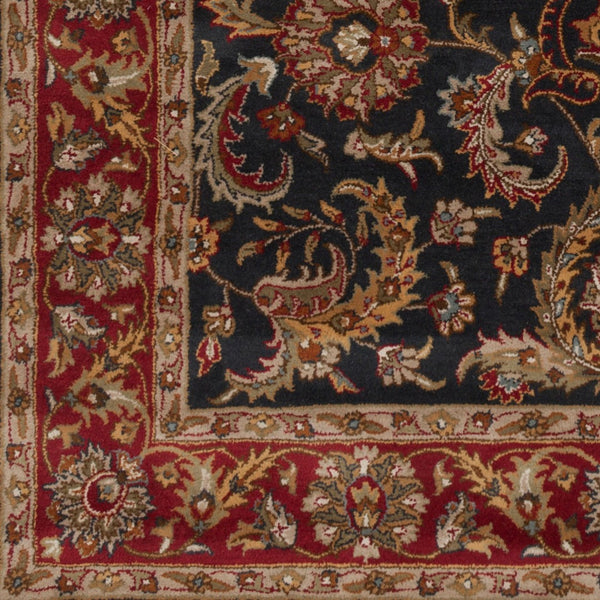 Livabliss Middleton Hand Tufted Wool Area Rug Traditional Pattern for Entryway or Bedroom Red, Navy 6' x 6' AWHY2061-6RD