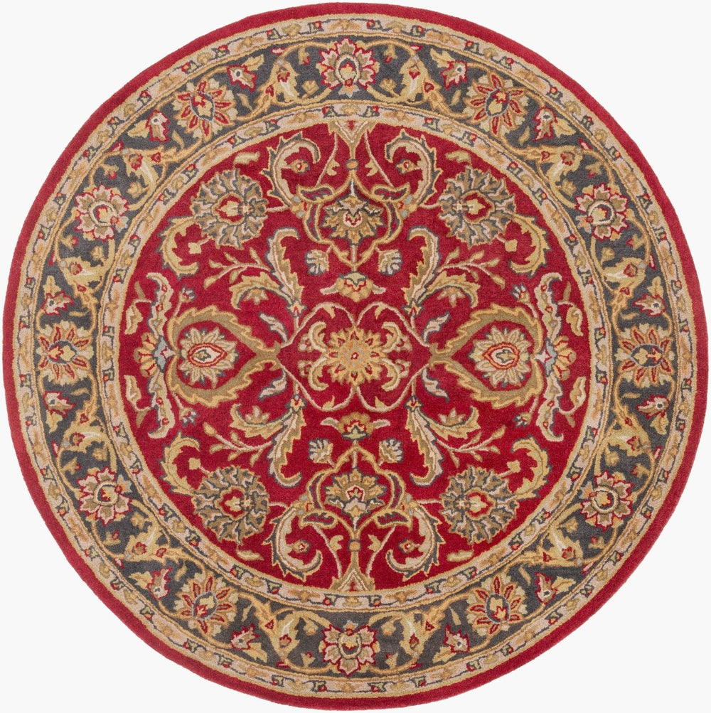 Livabliss Middleton Hand-tufted Wool Square Area Rug Traditional Pattern for Bedroom Entryway AWHY2062-36RD