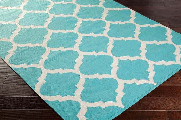 Surya Vogue Awlt-3000 3' X 5' Handmade Cotton Rug - Modern Durable Design For Effortless Home Elegance Aqua Cotton Awlt3003-912