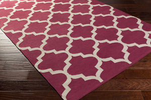 Surya Vogue Awlt-3000 3' X 5' Handmade Cotton Rug - Modern Durable Design For Effortless Home Elegance Magenta Cotton Awlt3006-23