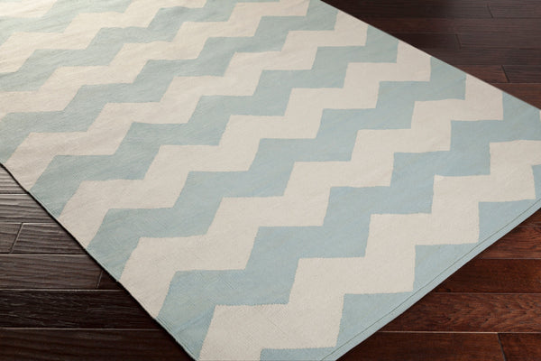 Surya Vogue Awlt-3000 3' X 5' Handmade Cotton Rug - Modern Durable Design For Effortless Home Elegance Ice Blue Cotton Awlt3021-810