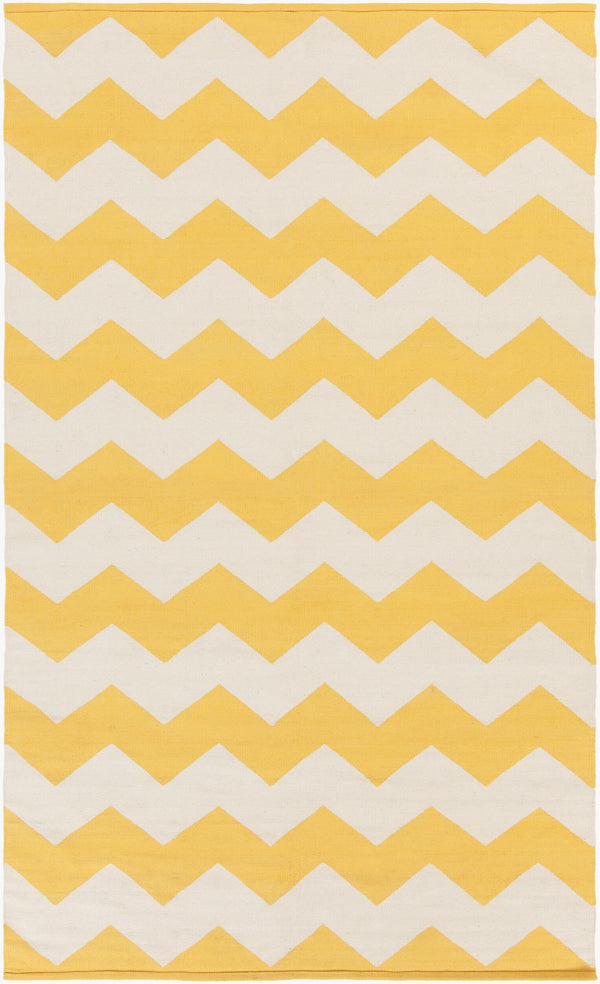 Surya Vogue Awlt-3000 3' X 5' Handmade Cotton Rug - Modern Durable Design For Effortless Home Elegance Yellow Cotton Awlt3023-46