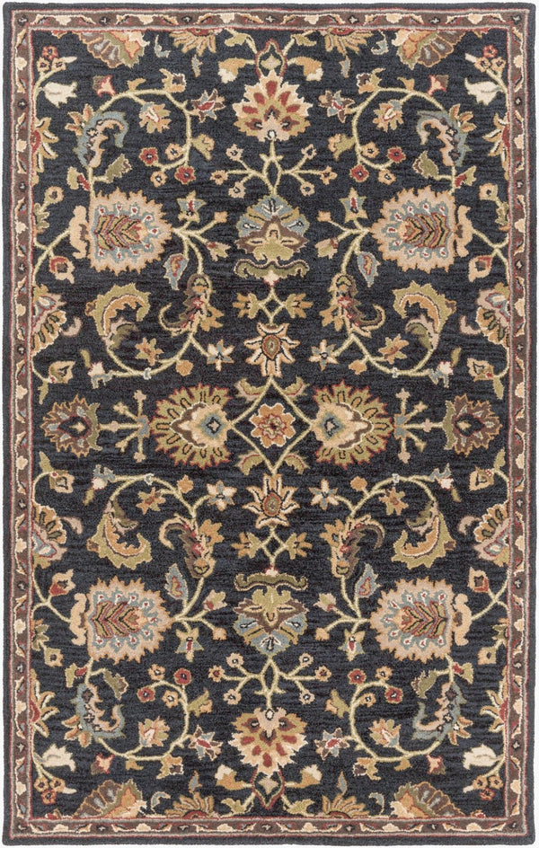 Livabliss Middleton Hand Tufted Wool Area Rug Traditional Artisan Craft for Entryway or Bedroom Ink Blue, Olive 2' x 3' AWMD1000-23