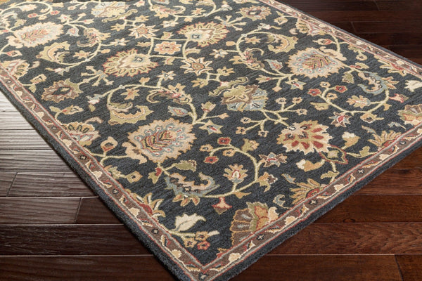 Livabliss Middleton Hand Tufted Wool Area Rug Traditional Artisan Craft for Entryway or Bedroom Ink Blue, Olive 8' x 11' AWMD1000-811