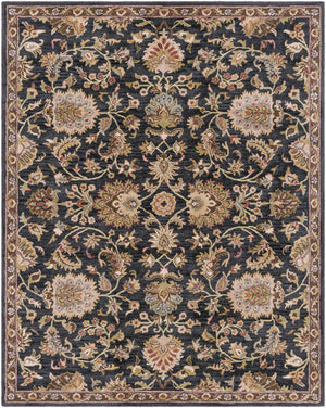 Livabliss Middleton Hand Tufted Wool Area Rug Traditional Artisan Craft for Entryway or Bedroom Ink Blue, Olive 7'6" x 9'6" AWMD1000-7696