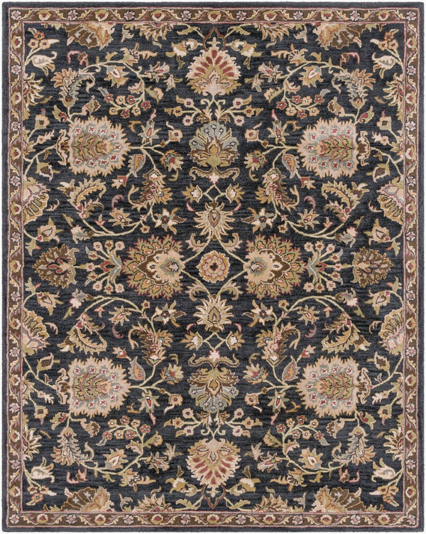 Livabliss Middleton Hand Tufted Wool Area Rug Traditional Artisan Craft for Entryway or Bedroom Ink Blue, Olive 7'6" x 9'6" AWMD1000-7696