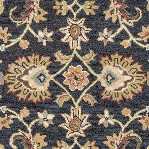 Livabliss Middleton Hand Tufted Wool Area Rug Traditional Artisan Craft for Entryway or Bedroom Ink Blue, Olive 8' x 11' AWMD1000-811