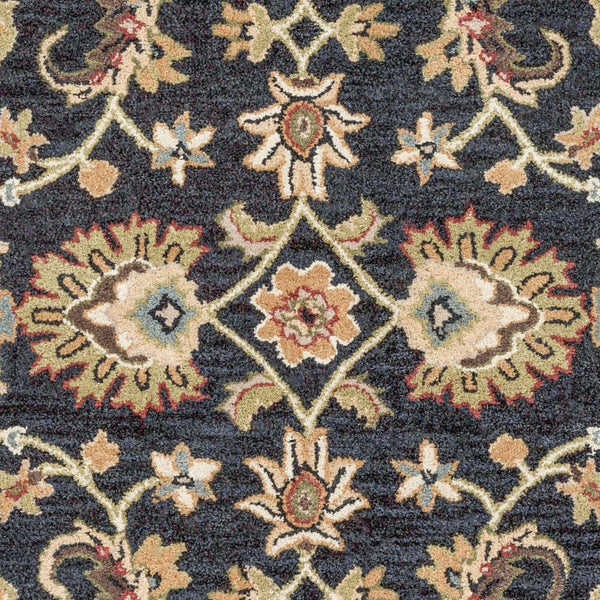 Livabliss Middleton Hand Tufted Wool Area Rug Traditional Artisan Craft for Entryway or Bedroom Ink Blue, Olive 8' x 11' AWMD1000-811