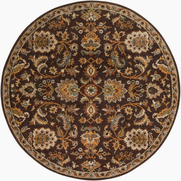 Surya Middleton Elegant Hand-tufted 3'6" X 3'6" Wool Rug – Luxurious Medium Pile For Timeless Decor Dark Brown Wool Awmd1002-36rd