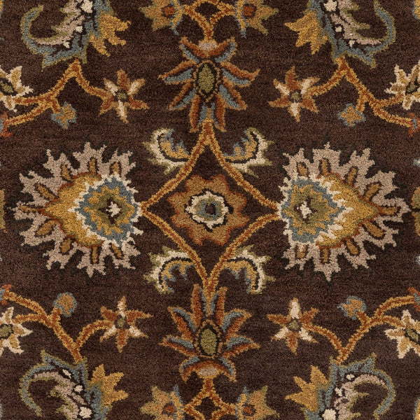Surya Middleton Elegant Hand-tufted 3'6" X 3'6" Wool Rug – Luxurious Medium Pile For Timeless Decor Dark Brown Wool Awmd1002-36rd