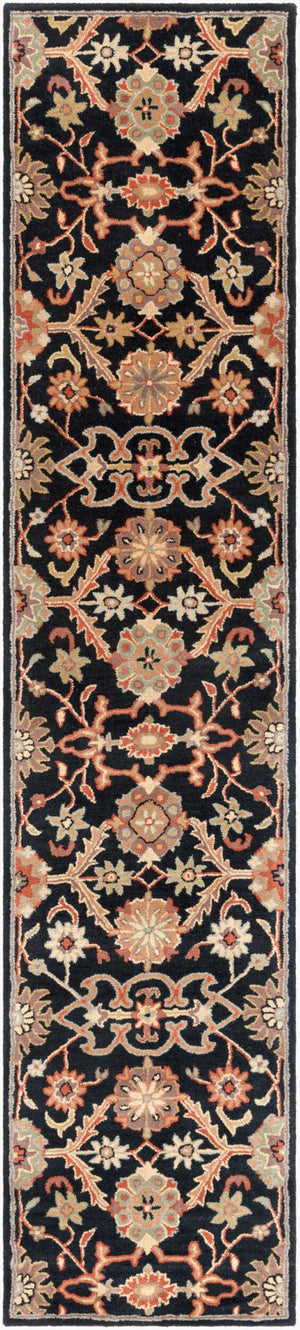 Livabliss Middleton Hand Tufted Wool Area Rug Traditional Artisan Craft for Entryways Kitchens Black, Rust 2'3" x 10' AWMD2073-2310