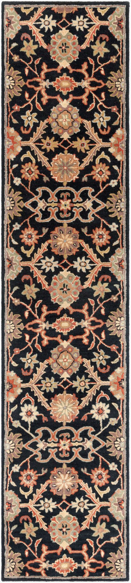 Livabliss Middleton Hand Tufted Wool Area Rug Traditional Artisan Craft for Entryways Kitchens Black, Rust 2'3" x 10' AWMD2073-2310