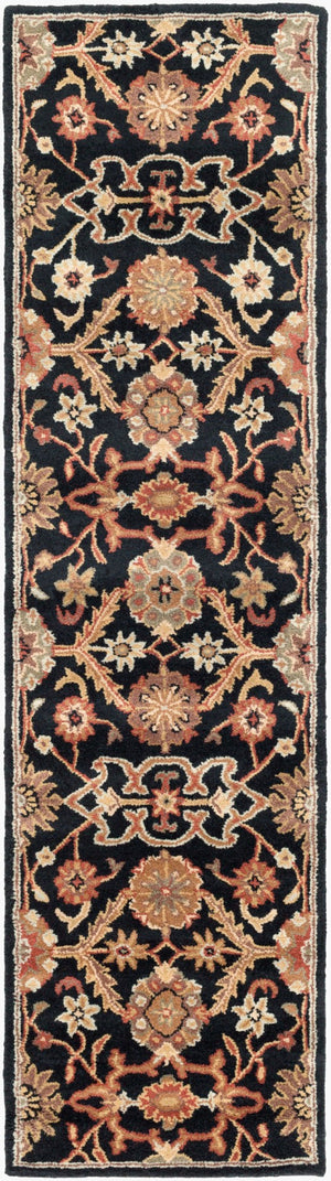 Livabliss Middleton Hand Tufted Wool Area Rug Traditional Artisan Craft for Entryways Kitchens Black, Rust 2'3" x 8' AWMD2073-238
