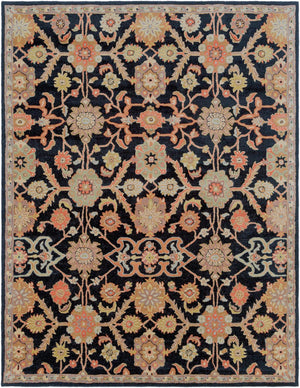 Livabliss Middleton Hand Tufted Wool Area Rug Traditional Artisan Craft for Entryways Kitchens Black, Rust 7'6" x 9'6" AWMD2073-7696