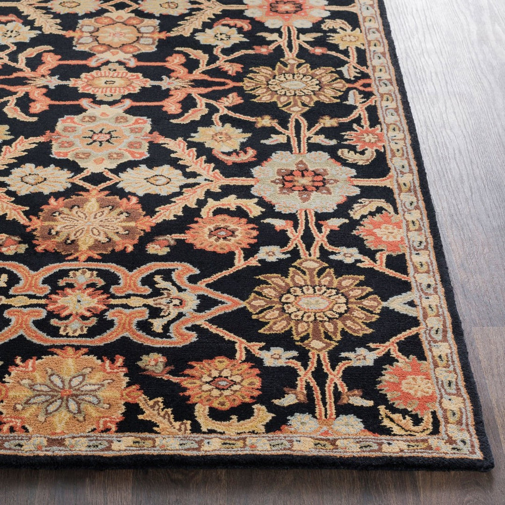 Livabliss Middleton Hand Tufted Wool Area Rug Traditional Artisan Craft for Entryways Kitchens Black, Rust 7'6" x 9'6" AWMD2073-7696