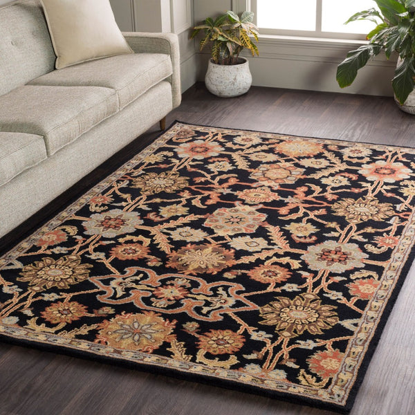 Livabliss Middleton Hand Tufted Wool Area Rug Traditional Artisan Craft for Entryways Kitchens Black, Rust 2'3" x 10' AWMD2073-2310