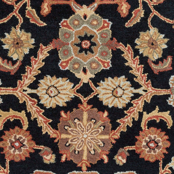 Livabliss Middleton Hand Tufted Wool Area Rug Traditional Artisan Craft for Entryways Kitchens Black, Rust 4' x 6' AWMD2073-46
