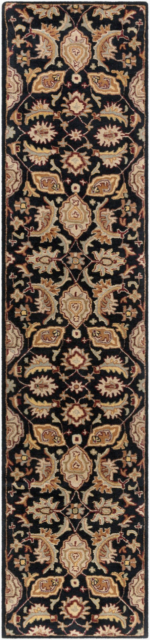 Livabliss Middleton Hand Tufted Wool Area Rug Artisan Crafted Traditional Pattern for Entryway or Bedroom Black, Camel 2'3" x 14' AWMD2078-2314