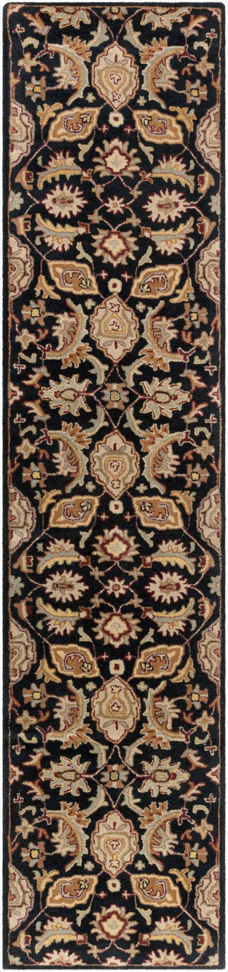 Livabliss Middleton Hand Tufted Wool Area Rug Artisan Crafted Traditional Pattern for Entryway or Bedroom Black, Camel 2'3" x 14' AWMD2078-2314