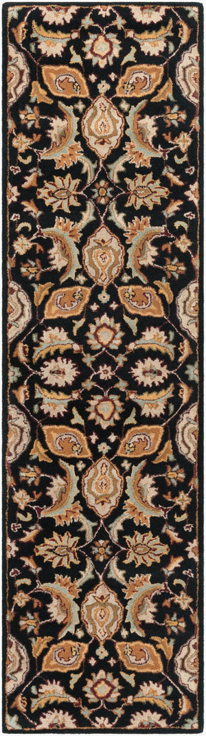 Livabliss Middleton Hand Tufted Wool Area Rug Artisan Crafted Traditional Pattern for Entryway or Bedroom Black, Camel 2'3" x 8' AWMD2078-238
