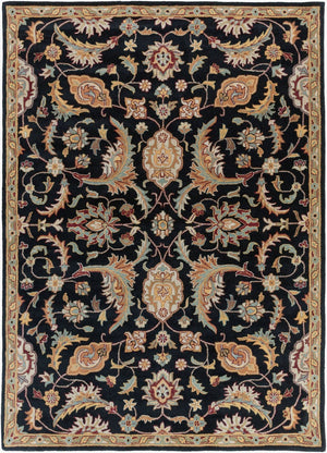 Livabliss Middleton Hand Tufted Wool Area Rug Artisan Crafted Traditional Pattern for Entryway or Bedroom Black, Camel 8' x 11' AWMD2078-811
