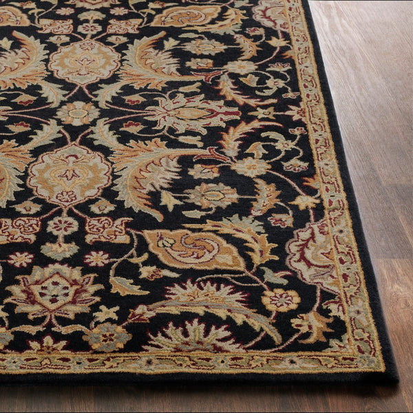 Livabliss Middleton Hand Tufted Wool Area Rug Artisan Crafted Traditional Pattern for Entryway or Bedroom Black, Camel 2'3" x 8' AWMD2078-238