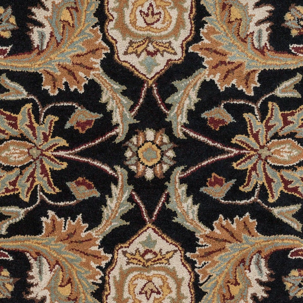 Livabliss Middleton Hand Tufted Wool Area Rug Artisan Crafted Traditional Pattern for Entryway or Bedroom Black, Camel 2'3" x 8' AWMD2078-238