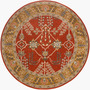 Surya Middleton Hand Tufted Wool Square Rug Traditional Motifs for Living Room or Bedroom AWMD2244-66RD