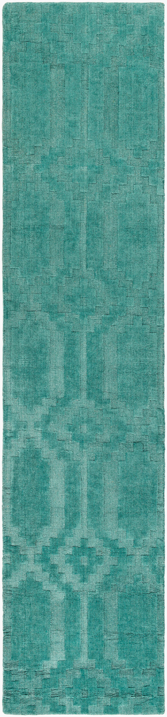 Surya Metro Awmp-4001 7'9" X 7'9" Handmade Wool Rug – Modern Decor, Exquisite Craftsmanship, Medium Pile Aqua Wool Awmp4013-238