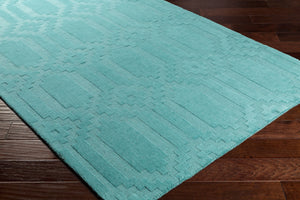 Surya Metro Awmp-4001 7'9" X 7'9" Handmade Wool Rug – Modern Decor, Exquisite Craftsmanship, Medium Pile Aqua Wool Awmp4013-238