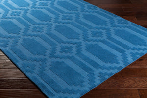 Surya Metro Awmp-4001 7'9" X 7'9" Handmade Wool Rug – Modern Decor, Exquisite Craftsmanship, Medium Pile Blue Wool Awmp4015-79rd