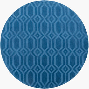 Surya Metro Awmp-4001 7'9" X 7'9" Handmade Wool Rug – Modern Decor, Exquisite Craftsmanship, Medium Pile Blue Wool Awmp4015-79rd