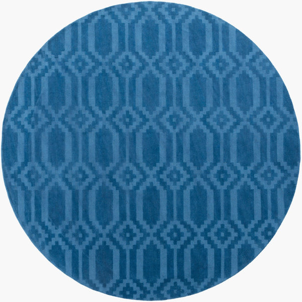 Surya Metro Awmp-4001 7'9" X 7'9" Handmade Wool Rug – Modern Decor, Exquisite Craftsmanship, Medium Pile Blue Wool Awmp4015-79rd