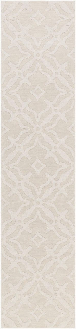 Livabliss Metro Hand Loomed Wool Area Rug Modern Geometric Design for Living Room or Bedroom Beige 2'3" x 10' AWMP4017-2310