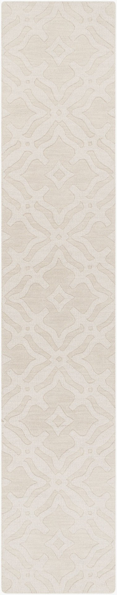 Livabliss Metro Hand Loomed Wool Area Rug Modern Geometric Design for Living Room or Bedroom Beige 2'3" x 12' AWMP4017-2312