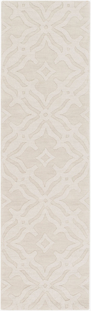 Livabliss Metro Hand Loomed Wool Area Rug Modern Geometric Design for Living Room or Bedroom Beige 2'3" x 8' AWMP4017-238