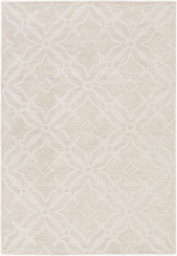 Livabliss Metro Hand Loomed Wool Area Rug Modern Geometric Design for Living Room or Bedroom Beige 10' x 14' AWMP4017-1014