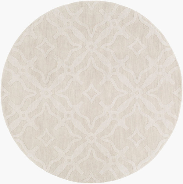 Livabliss Metro Hand Loomed Wool Area Rug Modern Geometric Design for Living Room or Bedroom Beige 9'9" x 9'9" AWMP4017-99RD