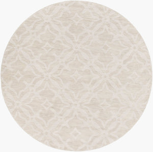 Livabliss Metro Hand Loomed Wool Area Rug Modern Geometric Design for Living Room or Bedroom Beige 7'9" x 7'9" AWMP4017-79RD