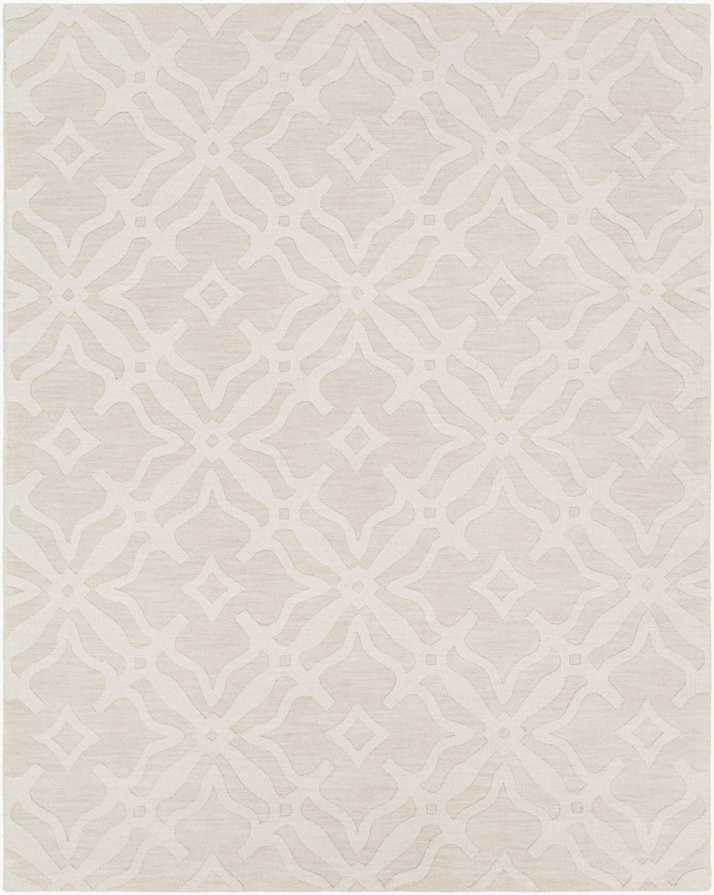 Livabliss Metro Hand Loomed Wool Area Rug Modern Geometric Design for Living Room or Bedroom Beige 8' x 10' AWMP4017-810
