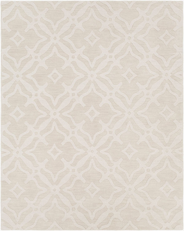 Livabliss Metro Hand Loomed Wool Area Rug Modern Geometric Design for Living Room or Bedroom Beige 8' x 10' AWMP4017-810