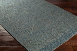 Surya Purity 2'3" X 8' Handmade Jute Rug - Global Inspired Design For Elegant Home Décor And Durability Deep Teal Jute Awpy5034-238