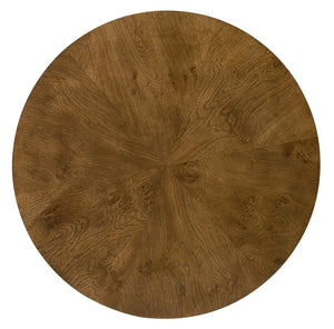 Hooker Furniture Melange Mulholland Oak Round Side Table with Triple Shelf Storage for Living Rooms 28.00L x 28.00W x 24.00H 628-80606-82