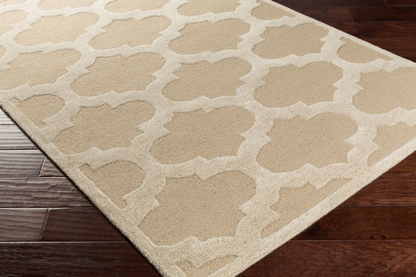 Surya Arise Hand-tufted 3'6" X 3'6" Modern Wool & Viscose Rug - Elegant, Affordable, Medium Pile Design Beige Wool,Viscose Awrs2119-36rd