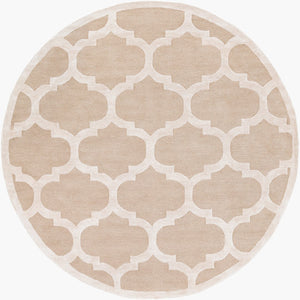 Surya Arise Hand-tufted 3'6" X 3'6" Modern Wool & Viscose Rug - Elegant, Affordable, Medium Pile Design Beige Wool,Viscose Awrs2119-36rd