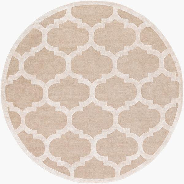 Surya Arise Hand-tufted 3'6" X 3'6" Modern Wool & Viscose Rug - Elegant, Affordable, Medium Pile Design Beige Wool,Viscose Awrs2119-36rd