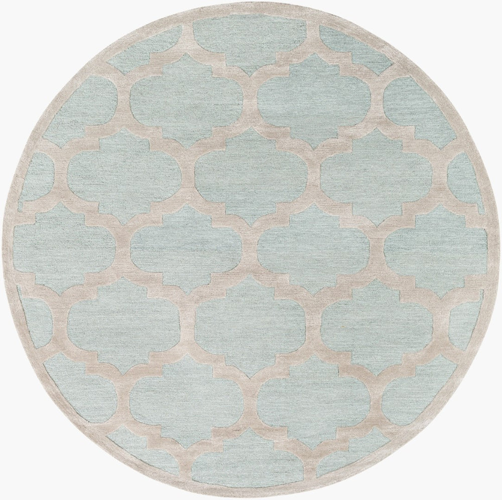 Surya Arise Hand-tufted 3'6" X 3'6" Modern Wool & Viscose Rug - Elegant, Affordable, Medium Pile Design Seafoam Wool,Viscose Awrs2122-8rd